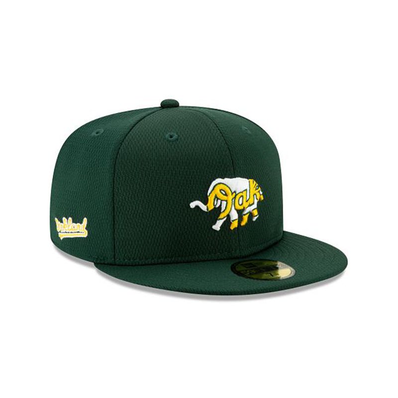 MLB Oakland Athletics 2021 Spring Training 59Fifty Fitted (LYX6461) - Green New Era Caps